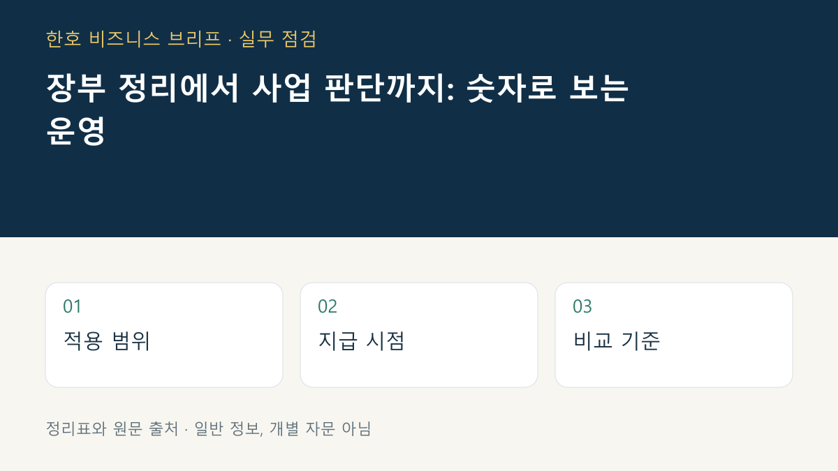 비용·현금흐름 비교표